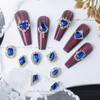Explosivo Transfronterizo Azul Real Aleación Joyería para Arte de Uñas Lujo Ligero Estilo Corte Xi Fei Almohada de Amor Accesorios para Decoración de Uñas