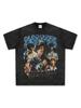 Camiseta de Manga Corta Estampada Americano Retro Hip-Hop Transfronterizo 21 Savage High Street Peso Pesado Manga Larga Cuello Redondo Sudadera con Capucha