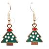 Navidad Pendientes Europeos y Americanos Transfronterizos de Papá Noel Copo de Nieve Bastón Caramelo Campana Pendientes de Reno Pendientes de Gorro de Navidad Lote