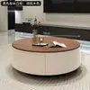 Mesa de centro redonda estilo chinês em madeira maciça, combinação para sala de estar, casa, luxo leve, minimalista moderno, apartamento pequeno, mesa de centro de alta qualidade