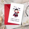 Compra directa transfronteriza de tarjetas de felicitación divertidas de Halloween con temática de calaveras y café, tarjetas de felicitación decorativas creativas y peculiares de calabazas y fantasmas