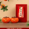 Enfeites Decorativos de Caqui para Chá de Casa Nova, Decoração de Casa Nova, Boa Sorte ao se Mudar para uma Casa Nova, Itens para a Cerimônia de Chá de Casa Nova