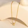 Colar Zircônia com Laço Exclusivo de Nicho, Moderno e Luxuoso, Versátil Pingente Trevo de Quatro Folhas Corrente Clavícula Joias