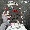 Carpeta Transparente de Acrílico A4 Hello Kitty Usagi para Estudiantes y Oficina, Bloc de Escritura para Guardar Exámenes