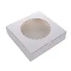 Caja de papel para comida al aire libre, caja de embalaje para pizza, caja universal con ventana para pasteles y galletas, caja para pasteles al por mayor de 6/8/10 pulgadas