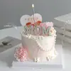 Decoración para Pastel Día de las Madres 2025 Decoración de Clavel Perla MOM Madre Tarjeta de Felices Fiestas Amor Enchufe