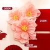 Decoración de flores plisadas tridimensionales de papel crepé para la disposición de la habitación de bodas, nueva casa, mesita de noche del dormitorio, pared de fondo, suministros para bodas