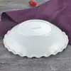 Hotel Cuenco de Cerámica Blanca Pura para Sopa, Cuenco para Postre, Recipiente para Sopa, Cuenco de Forma Extraña, Cuenco de Encaje, Nido para Sopa, Cuenco Ondulado, Porcelana Blanca Alta
