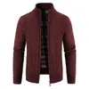 2024 nuevo cárdigan suéter de terciopelo para hombre talla grande comercio exterior cuello alto chaqueta abrigo de moda suéter para hombre