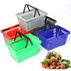 Cesta de la compra para supermercado, caja de compra, cesta de mano, plástico engrosado, para comprar verduras en casa, tamaño grande, cesta para snacks de centro comercial, tienda de conveniencia