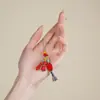 Atacado Cinábrio Vermelho Imperial Natural de Alto Teor, um Amuleto da Sorte para Passar em Provas e Alcançar o Sucesso, Pingente para Corrente de Celular, Chaveiro Cultural e Criativo