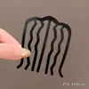 Novo Grampo de Cabelo em U para Mulheres 2026, Pente de Quatro Dentes para Penteados de Coque, Grampo Fixo, Acessório de Cabelo