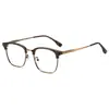 Gafas retro de montura semi-al aire de alta gama para hombre, cuidadosamente seleccionadas transfronterizas, monturas de gafas semi-titanio, monturas cuadradas para mujer al por mayor del fabricante