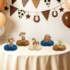 Banderines de Letras Temática Vaquero Occidental Transfronterizos para Fiesta de Cumpleaños, Decoraciones de Atmósfera para Escenario, Adornos para Pasteles y Adornos al por Mayor