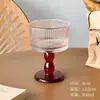 Taza de Helado Repujada Retro de Mediados de Siglo Copa de Postre con Pie Tazón de Helado Tazón de Desayuno de Yogur Atmósfera de Nicho