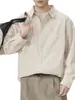 Ropa para Hombre Fengshe / Camisa de Manga Larga Seersucker de Algodón Puro Estilo Retro Americano de Primavera para Hombre, Corte Holgado Versátil Casual