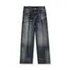 Jeans Masculino Estilo Vibe Americana 2026 Primavera Novo Versátil Reto Solto Tendência Marca Cool Calças Casuais