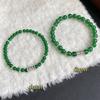 Usa un Collar de Ágata Calcedonia Verde Natural en Verano, Joyería Versátil y de Gama Alta de Nicho con Cuentas para Mujer, Nuevo Accesorio de Cadena para el Cuello Estilo Chino