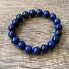 Pulsera Popular Transfronteriza Temu Xiyin Tk con Cuentas Hecha de Aventurina Verde Ojo de Tigre Pulsera Elástica Hecha a Mano