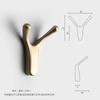 Gancho de lujo ligero sin costuras para ropa detrás de la puerta, gancho de ropa de estilo europeo, gancho individual dorado para ropa de baño y cocina.