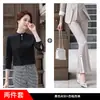 Terno Profissional Feminino Estilo Coreano Xadrez Moda Estilo Britânico Roupas de Trabalho Pequeno Terno Elegante Traje Vestido Outono e Inverno