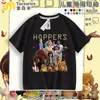 Plano de Transformação de Castor Novo Transfronteiriço Camiseta de Algodão Puro de Manga Curta para Crianças Roupa de Verão Tops de Meia-Manga para Meninos e Meninas Hoppers