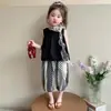 Conjunto de Niña 2026 Nuevo Estilo Coreano Moda Lunares Lazo Elegante Conjunto de Dos Piezas para Niños Pequeños