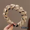 Elegante diadema de cuadros de lunares para mujer, diadema de corona alta para lavarse la cara, diadema para uso diario con dientes, accesorio para el cabello
