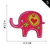 Parche Bordado de Elefante de Dibujos Animados con Logo de Computadora Yuanda Parche Bordado Parche de Bordado Accesorios para Ropa Zapatos y Sombreros DIY Accesorios Parche de Tela