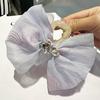 Super Fairy Mesh Bow Love Strass Grab Clip Back Head Disc Shark Clip Temperamento Feminino Grande Grab Clip Hairpin