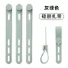 Cable de Datos de Correa de Silicona de Color Sólido Más Vendido Transfronterizo, Cable de Carga de Silicona Ajustable, Sujetacables de Silicona, Venta al por Mayor por Fabricante