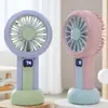 Ventilador de Mano Portátil Inteligente Digital 2026 Verano Recargable por USB Ajuste de Velocidad Continuo 99 Velocidades Mini Ventilador de Escritorio