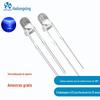 LED Ultra Brilhante de Encaixe Direto 3mm Cabeça Redonda Branco para Azul Pernas Longas e Curtas Diodo Emissor de Luz F3Led Hailongxing