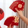 Sobres Rojos de Boda, Sobres Rojos Mini con Estampado Dorado, Nuevos Sobres Rojos de Boda Estilo 2026 con Palabras Felices, Paquetes Rojos para Bloquear la Puerta
