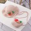 Bolsa Fresca Pequena Proteção Solar Chapéu de Sol Chapéu de Praia de Verão para Crianças Chapéu de Palha Ondulado Chapéu de Sol Dia das Crianças Presente de Aniversário