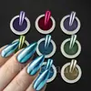 Belleza Completa Transfronterizo Nuevo Polvo de Brillo para Uñas 9 Colores Super Brillante Ultra Fino Polvo de Espejo Mágico Polvo de Titanio Set de Polvos de Brillo