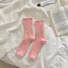 Meias Novas de Outono e Inverno, Meias de Cano Médio Torcidas Ultra Macias, Meias Doces Japonesas Largas, Meias Versáteis Grossas Quentes de Cano Alto