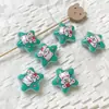 Oso Estrella Impreso Acrílico Conejo Suave Lindo Cuentas DIY Pulsera Hecha a Mano Collar Cadena de Teléfono Móvil con Cuentas Material
