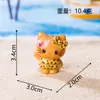 Novo produto criativo de micro paisagismo: figura fofa de gatinho de pelo preto, casa de bonecas DIY decoração de casa, ornamento de carro e mesa