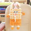 Porta Pañuelos para Respaldo de Asiento de Coche Caja de Pañuelos Divertida para Coche Colgante Monstruo de Dibujos Animados Decoración Interior de Coche