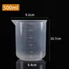 Béquer de Plástico 50ml 100 150ml500 Espessado Copo Medidor Experimental Pp Graduado de Dupla Face Cilindro Medidor Loja de Chá com Leite