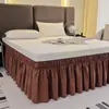 Ropa de cama antideslizante Falda de cama elástica americana sin superficie de cama Cubierta de cama blanca Falda cubierta de polvo Delantal de cama coreano engrosado