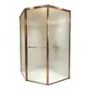 Comercio exterior sala de ducha en forma de diamante baño integrado separación seco-húmedo mampara de ducha puerta corrediza de vidrio pantalla de ducha para el hogar