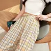 Pantalones de Cuadros para Mujer, Nuevo Estilo Verano 2026, Cintura Alta, Adelgazantes, Pierna Recta, Pantalones de Pierna Ancha Estrecha, Caída Suelta, Pantalones Casuales de Largo Completo