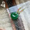 Atacado do Fabricante Pingente Fivela de Segurança de Ágata Calcedônia Natural Semente de Gelo Alto Calcedônia do Oceano Pingente Flor de Grama