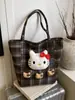 Nova Bolsa de Mão de Lã Xadrez Outono/Inverno da Maillard, Bolsa Transversal de Ombro Estilo Coreano College com Cabeça de Boneca
