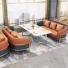 Sofás e Cadeiras de Lobby de Hotel de Luxo Leve, Cabines de Recepção para Área de Descanso de Negócios, Conjuntos de Mesa e Cadeiras para Recepção e Negociação de Escritório de Vendas