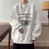 Moletom Fleece Retro Americano da Moda para Homens, Blusa Solta com Gola Redonda e Capuz para Outono e Inverno, Jaqueta de Rua para Casais