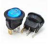 Interruptor de Barco Redondo Superior Azul de 23 mm con Luz Kcd1 Redondo Azul con Luz Interruptor Basculante de 3 Pines