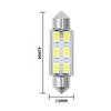Luz de decodificação de ponta dupla para interior de carro 5630 6smd luz de leitura alumínio 31 36 39 41mm luz de teto